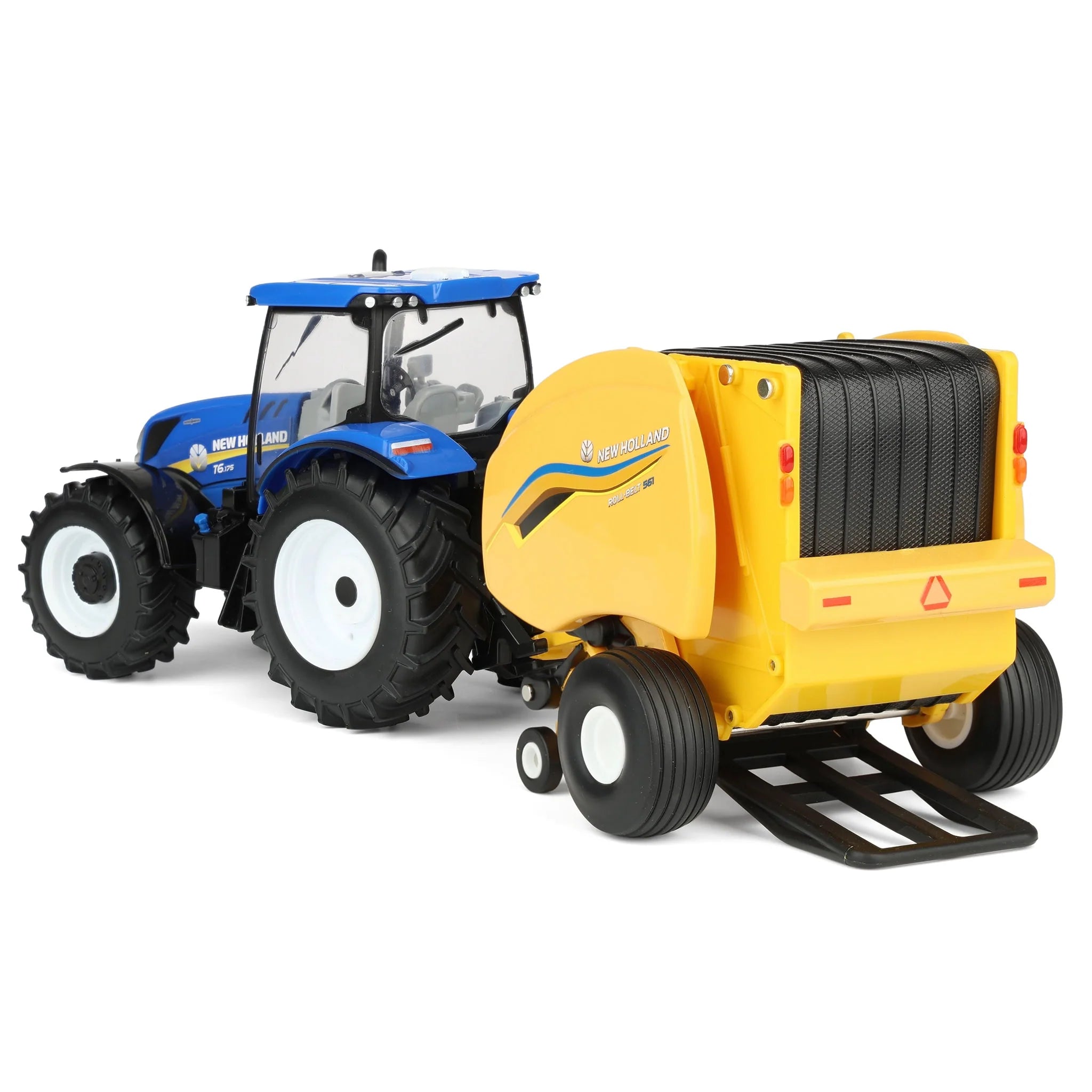 #ERTL61029 1/32 New Holland T6.175 Tractor with 561 Roll-Belt Baler & 3 Round Bales