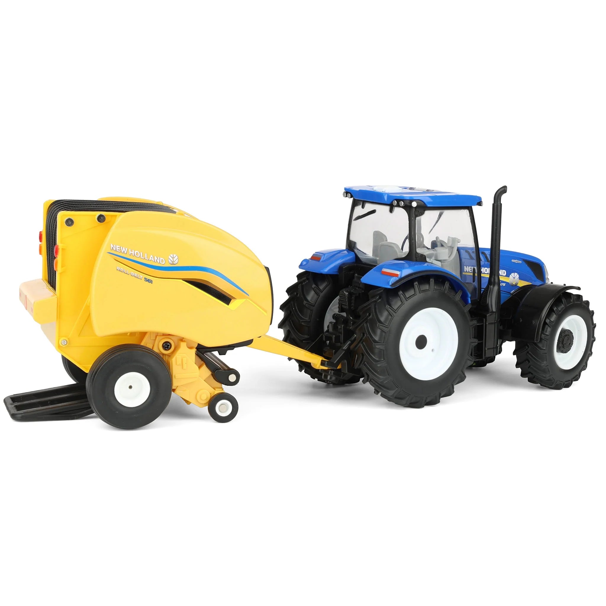 #ERTL61029 1/32 New Holland T6.175 Tractor with 561 Roll-Belt Baler & 3 Round Bales
