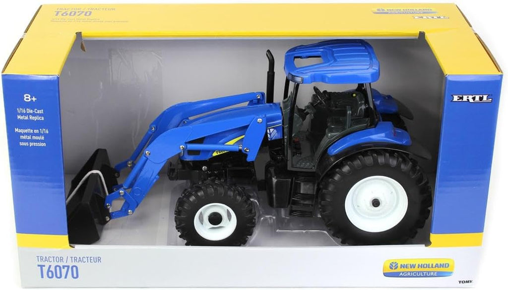 #ERTL13988 1/16 New Holland T6070 with Loader & MFD Tractor