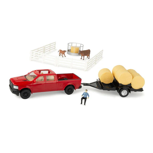 #TOMY47598 Truck & Hay Trailer Farm Toy Set